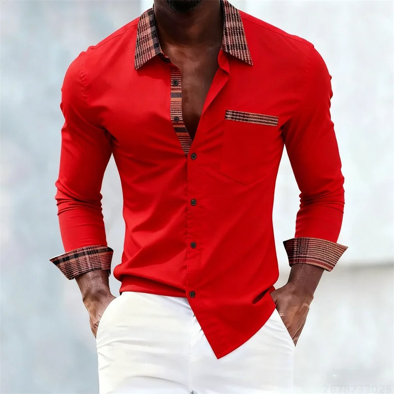 Men's Every Day with Plaid Collar