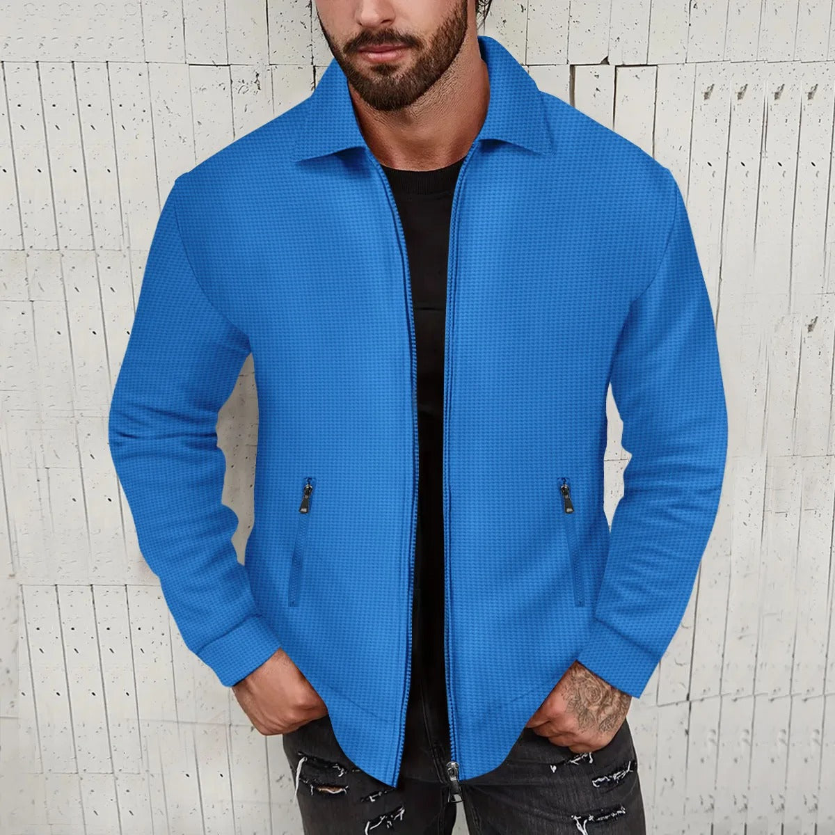 Men's Cross-Border  Long-Sleeved Zipper Jacket