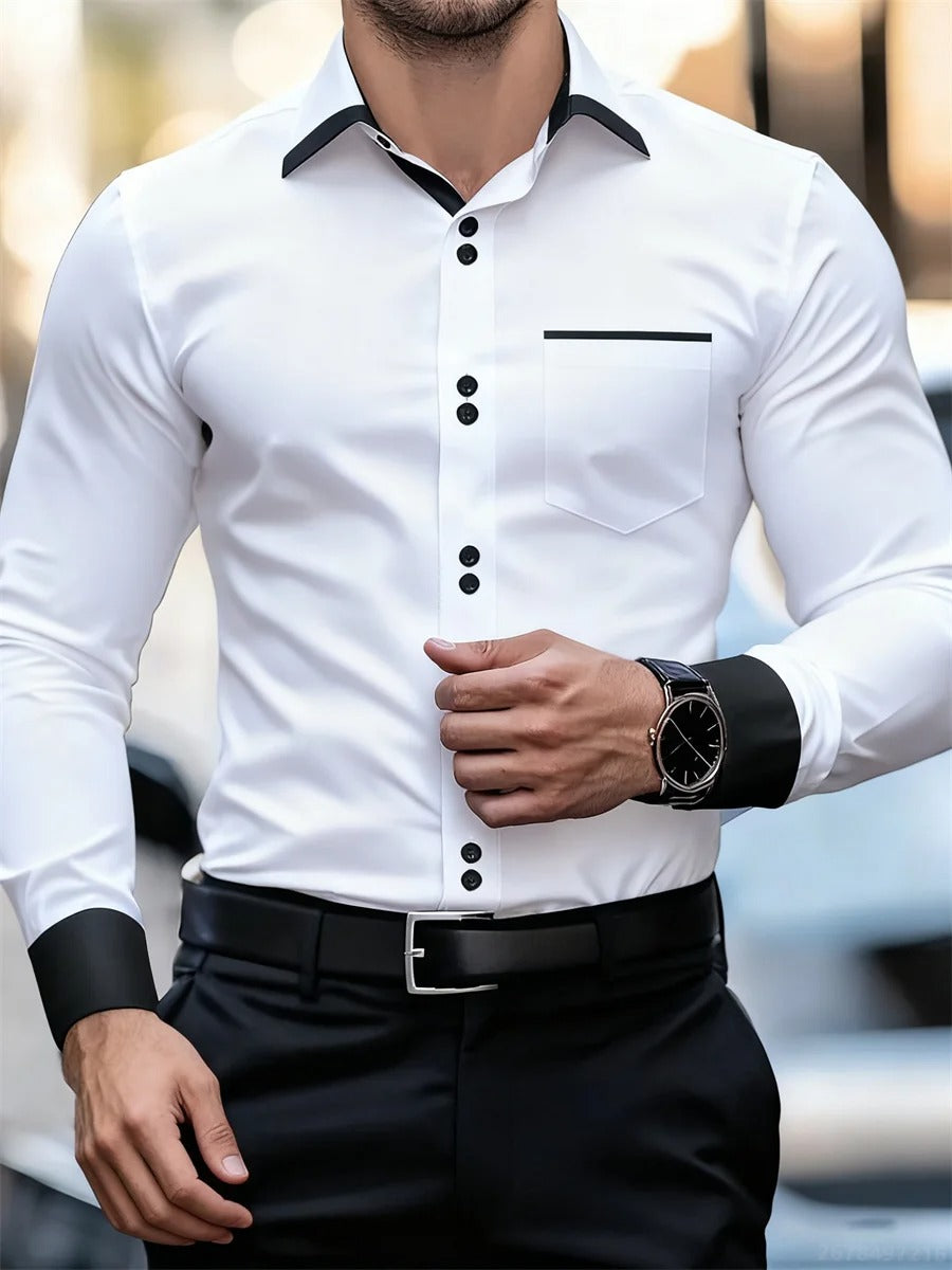 Men's Business Block Collar