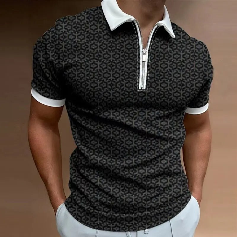 Men's Short Sleeved Lapel Polo Shirt