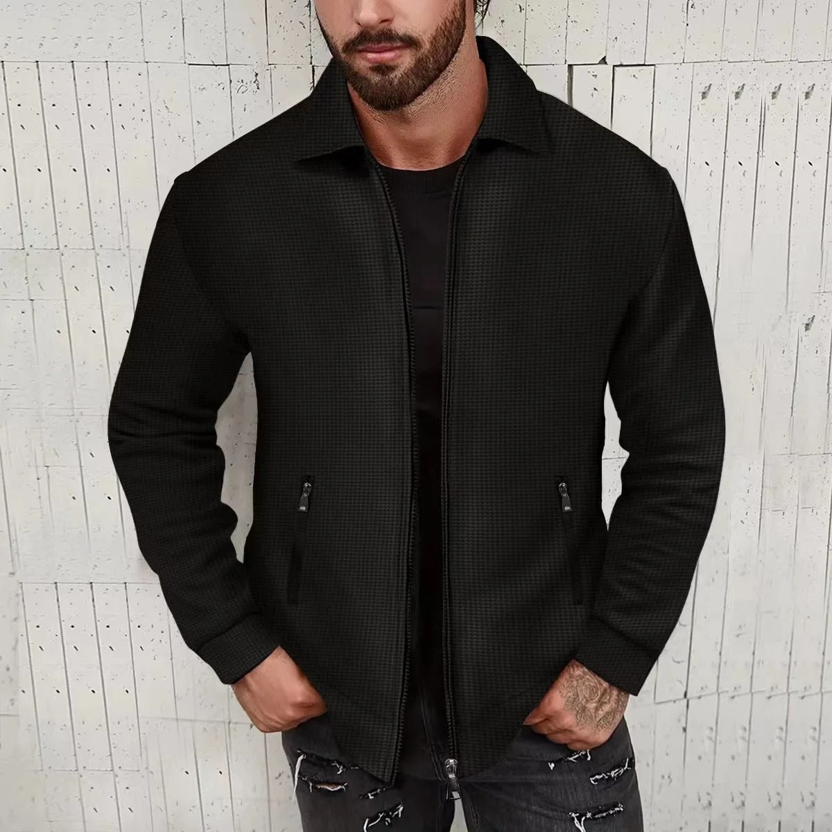 Men's Cross-Border  Long-Sleeved Zipper Jacket