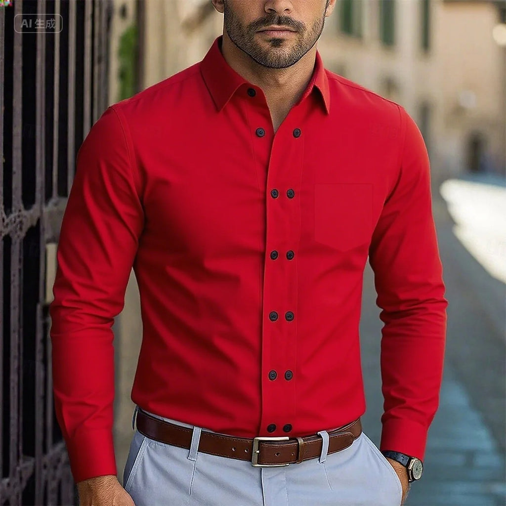 Men's Formal  Four Seasons Long Sleeve Shirt