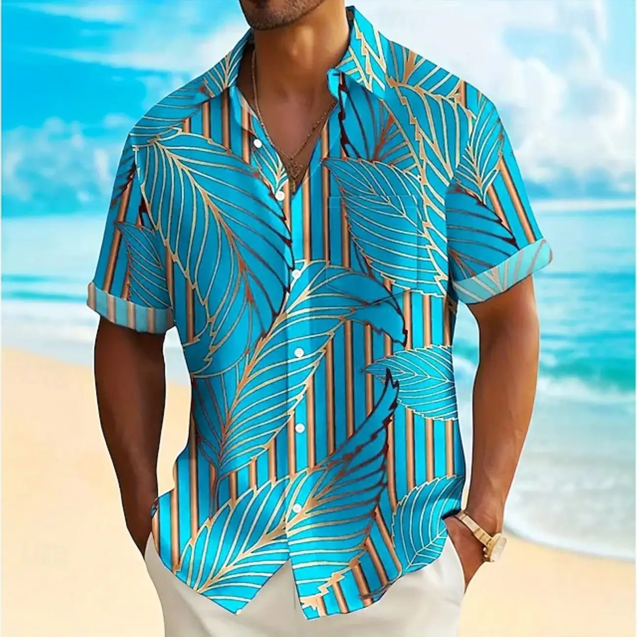 Men's Leaf Aloha