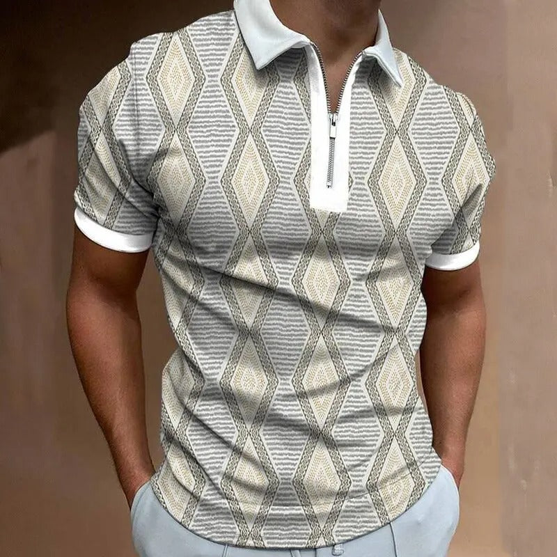Men's Short Sleeved Lapel Polo Shirt