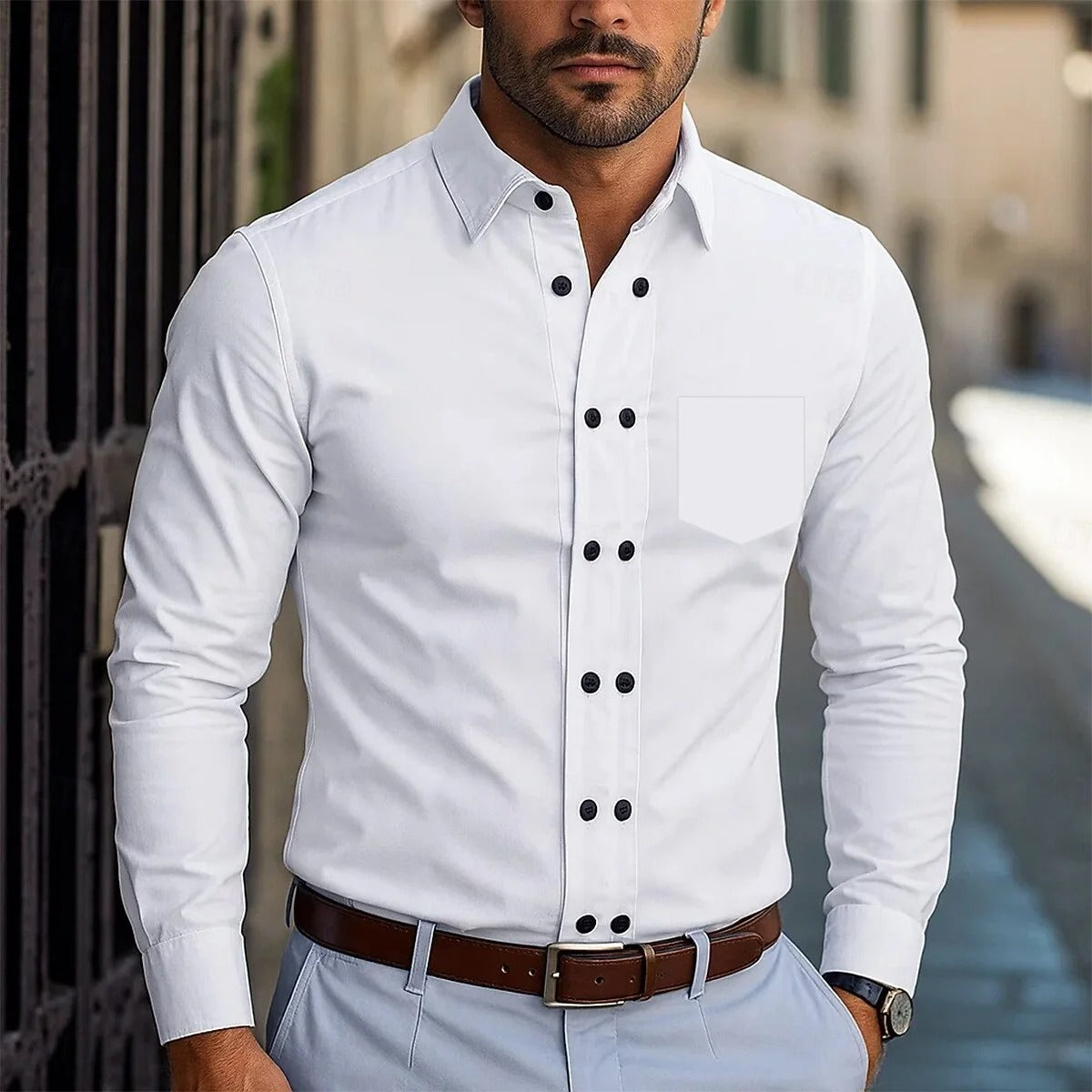 Men's Formal  Four Seasons Long Sleeve Shirt