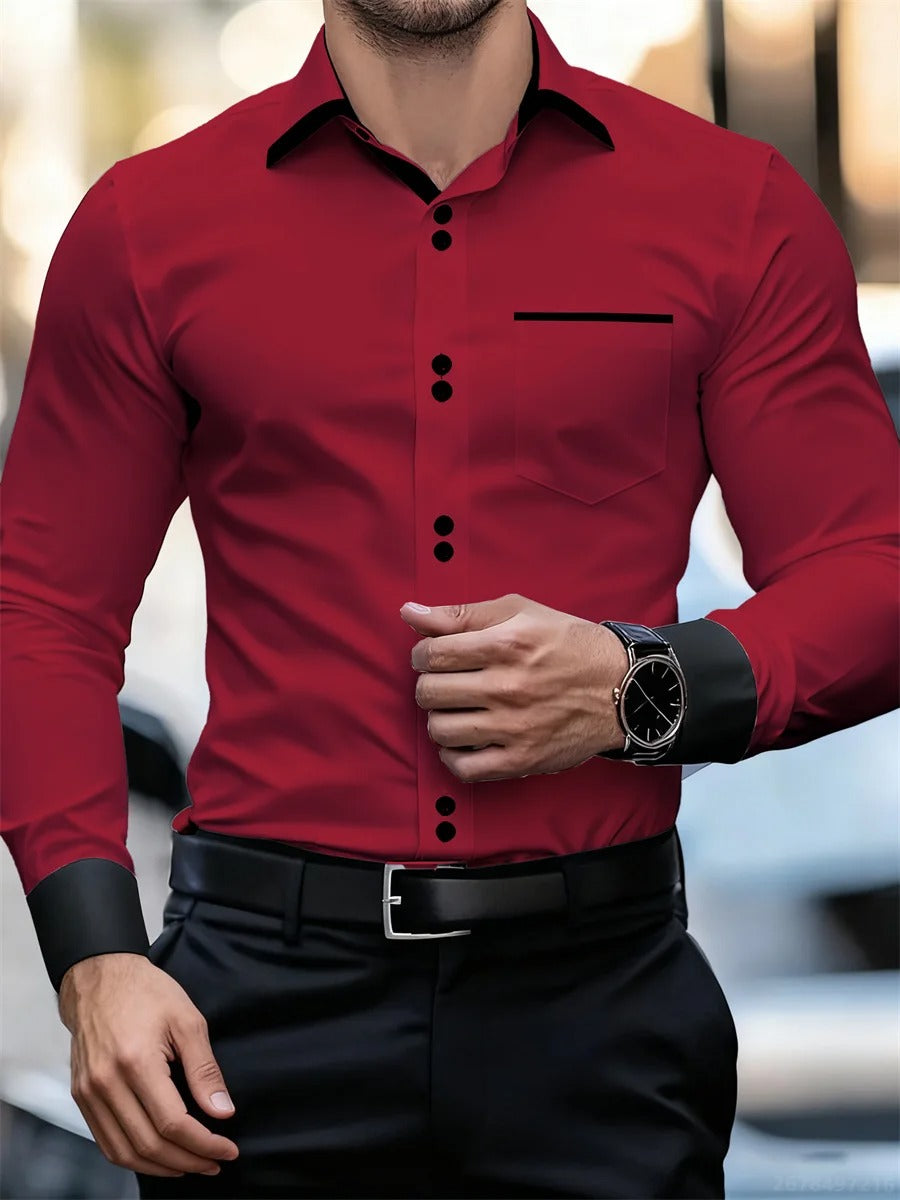 Men's Business Block Collar